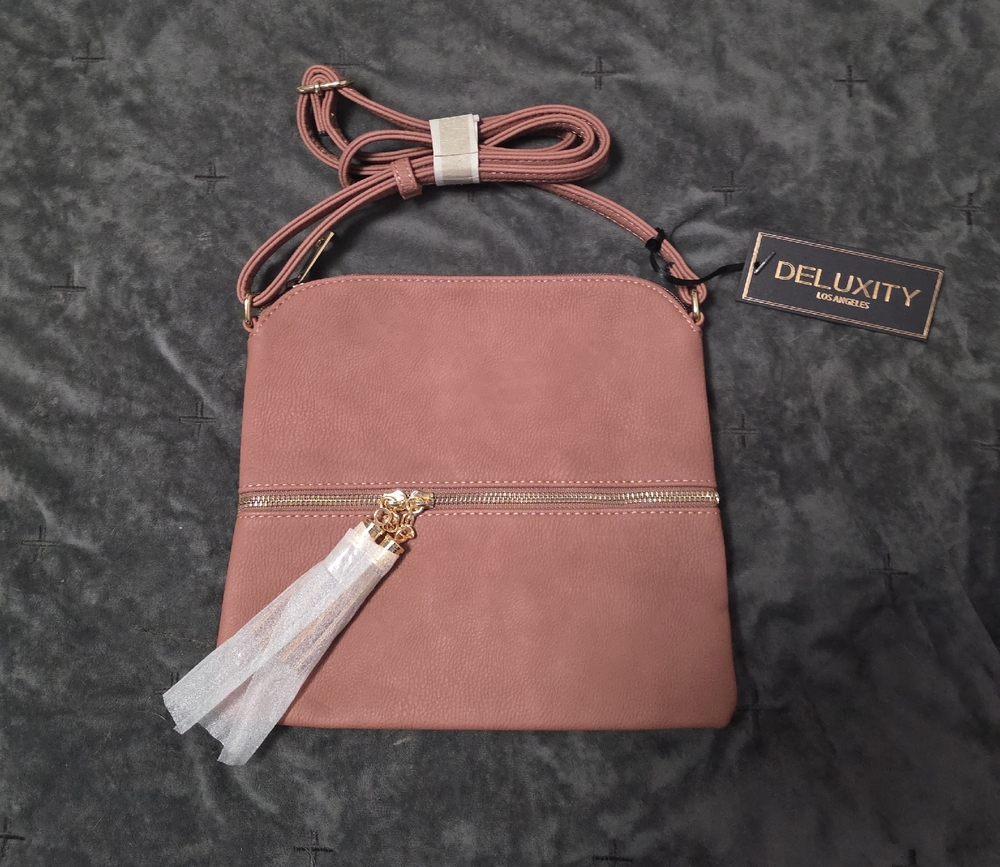 Women's Tan Crossbody Bag with Tassel